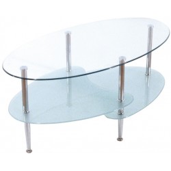 Table basse Ovalis blanche