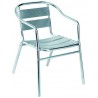 Chaise en aluminium avec accoudoirs